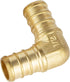 ISPINNER PEX Fittings, 1/2 inch Straight Coupling (6pcs), Degree Elbow (6pcs), PEX Tee (4pcs), Brass Barb Crimp Fittings