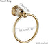 Set 2 WOLIBEER Crystal Gold Toilet Paper Holder Hand Towel Ring Crystal Bathroom Accessories Modern Paper Towel Holder