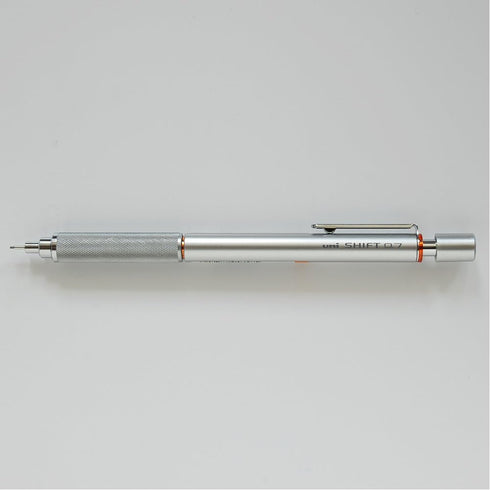 Uni M71010.26 Shift Pipe Lock Drafting Pencil, 0.7mm, Silver Body with Orange Accent