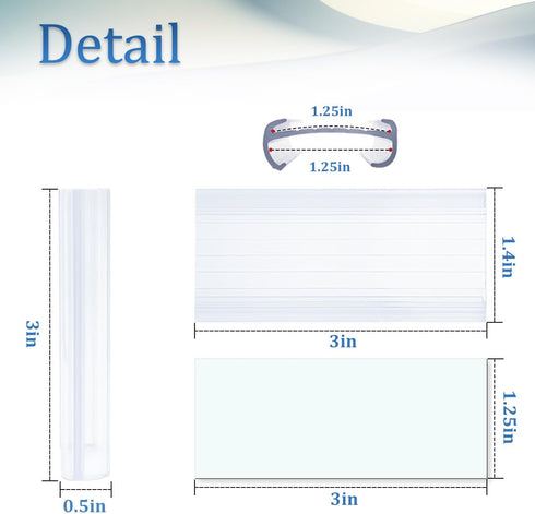 Wire Shelf Label Holders, 30 Pack Plastic Clips Compatible with Metro 1-1/4in Shelves for Label Display