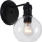 Chloe Lighting OXA Transitional 1 Light Matt Black Indoor Wall Sconce 6" Wide