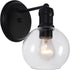 Chloe Lighting OXA Transitional 1 Light Matt Black Indoor Wall Sconce 6" Wide