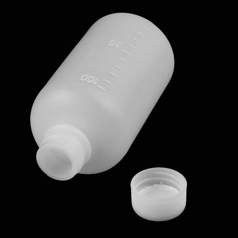 20Pcs 100ml PE Plastic Empty Graduated Lab Chemical Container Reagent Bottles