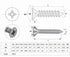 750Pcs 15-Size Metric M1 M1.2 M1.4 M1.6 M1.7 304-Stainless Steel Phillips Self-Tapping Screws Assortment Kit