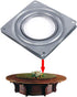 Mrisata 4inch Galvanized Steel Rotating Plate Display Base for Cake, Kitchen Cabinets, Monitor, TV, Painting, and More