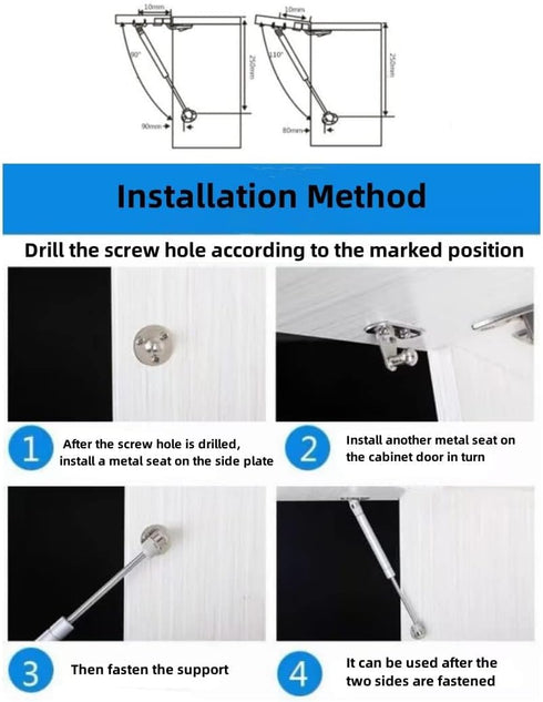 Gas Strut 40N 6 Inch Gas Spring Lift Supports for Cabinet, 4Pcs