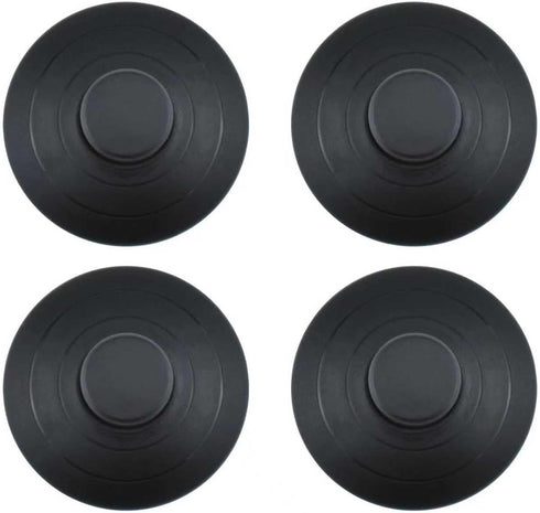 DALQUIS 4 Pcs Floor Foot Switch, Round Black Inline Foot Pedal, Floor Lamp