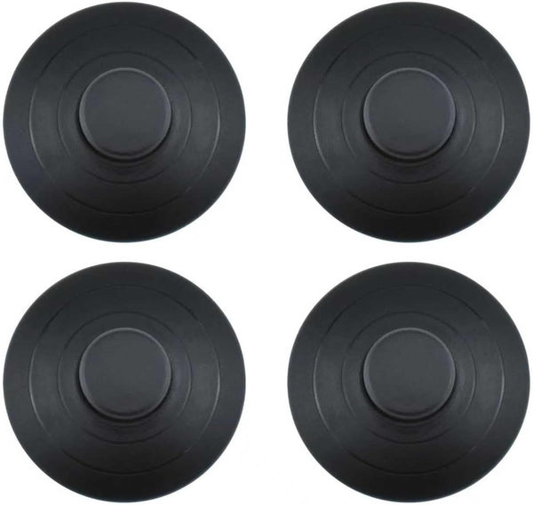 DALQUIS 4 Pcs Floor Foot Switch, Round Black Inline Foot Pedal, Floor Lamp