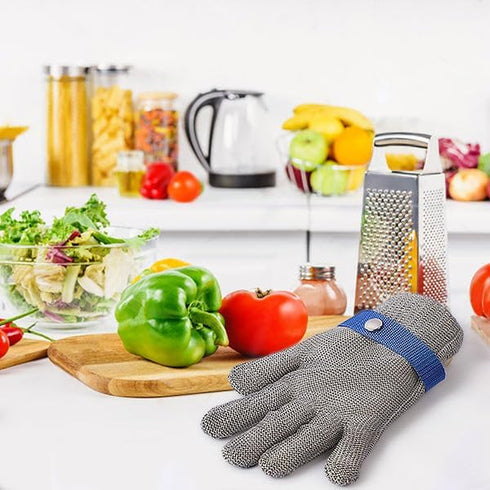 1 Pack Level 9 Cut Resistant Gloves, Food Grade Stainless Steel Mesh Metal Glove for Kitchen Cooking, Size: 9/Large