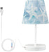 3 ALAZA Table Lamp Seashells Nautical Ocean Blue Coastal Bedside Lamp for Bedroom LED Nightstand Desk Lamp with USB