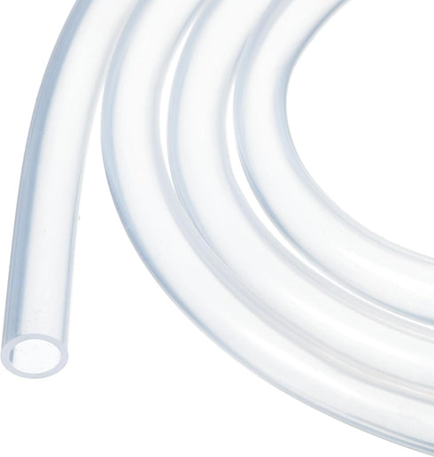 6.6ft 1/4" ID x 3/8" OD Clear Silicone Tubing, Industrial Plastic Hoses for Pump Siphoning and Irrigation
