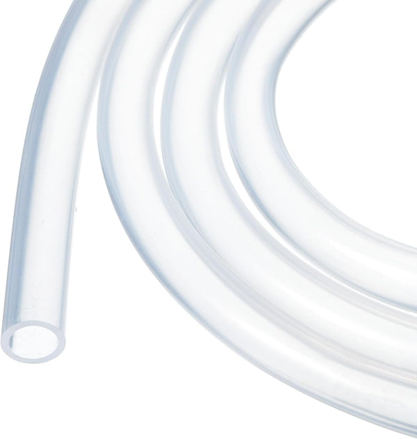 6.6ft 1/4" ID x 3/8" OD Clear Silicone Tubing, Industrial Plastic Hoses for Pump Siphoning and Irrigation