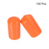 uxcell 100pcs Rubber End Caps, 12mm ID Vinyl Round Tube Bolt Cap Cover for Screw Thread Protection