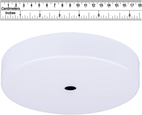 7" Arturesthome White Ceiling Plate Light Kit Rewind Single Hole with Hardware,Ceiling Canopy for Pendant Lighting