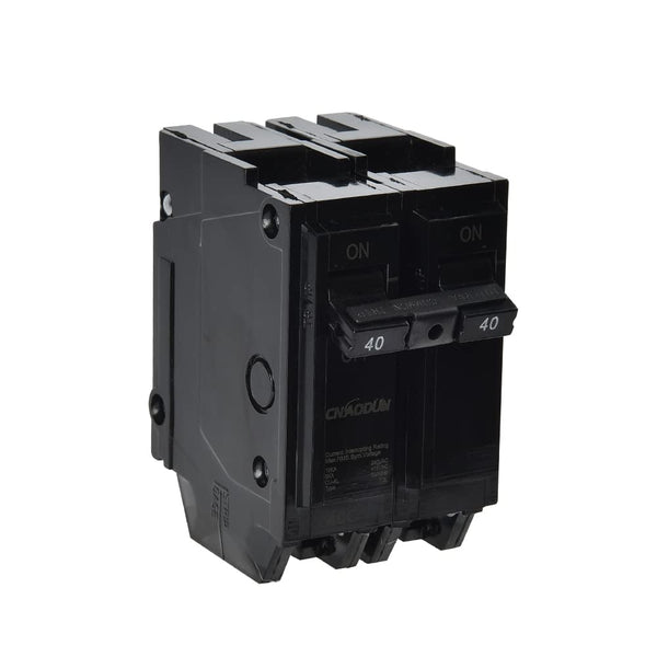 CNAODUN 40 Amp Breaker, 2 Pole Circuit Breaker 120/240VAC, 10KA Plug-in Mount