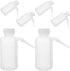 FOMIYES 6pcs 250ml Translucent Polyethylene Wide Mouth Wash Bottles Laboratory Squirt Bottles