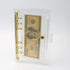 Clear A6 Binder Cover Gold, 6 Rings PVC Binders, Loose Leaf Folders, Refillable Soft Notebook Shell Protector