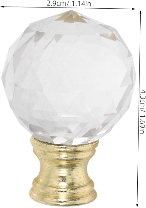 WHAMVOX Crystal Lamp Finial Cap Knob Modern Design for Table Floor Lamps Easy Installation