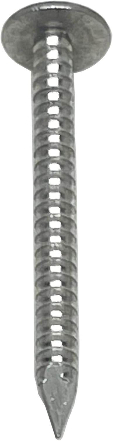 1.75”-Ring Shank Aluminum Roofing Siding Nails - Vinyl & Aluminum Siding Secure Holding Nails (250)