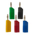 Qingdinu 20 4MM Pcs Banana Plug Lantern Head Test Type Four-Leaf Installable(Red)