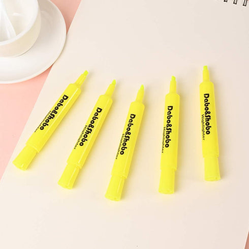 Dabo&Shobo Yellow Highlighter - 24 Pack, Bright Color, Chisel Tip for Adults Kids Highlighting in Home School Office
