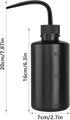 Wash Bottle 2pcs 250ml/8oz Safety Bottles Watering Tools, Economy Plastic Squeeze Washing Cleaning Bottle with Narrow Mouth Scale Labels for Medical Succulent Irrigation Wash Plant Bottle (Black)