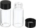 PATIKIL 10 Pack 10mL Clear Round Glass Storage Bottles, Plastic Screw Cap for Lab Home