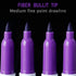 Volcanics Purple Dry Erase Markers, Low Odor Fine Whiteboard Markers, Box of 12