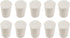 10 Pcs 2# White Solid Rubber Stoppers Tapered Lab Plugs, Dia. 20mm x Dia. 15mm - Height 26mm