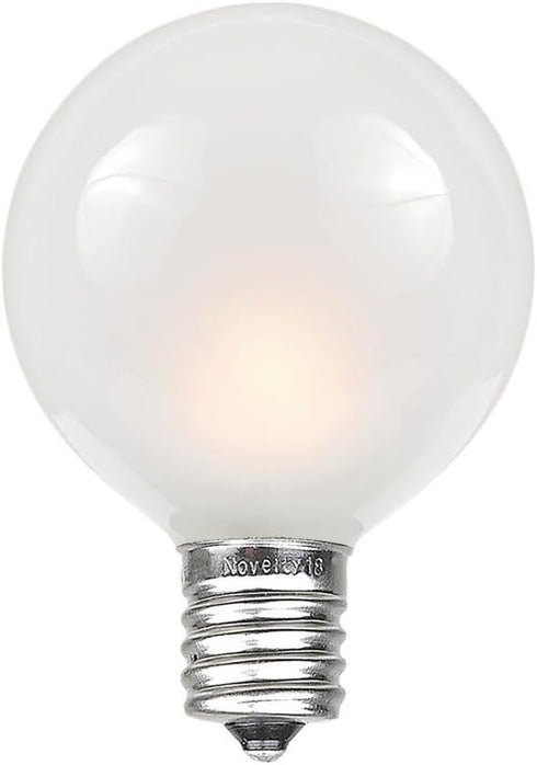 25 Pack G40 Bulbs, Bulbs Bulbs 3000 Bulbs Novelty Lights Frosted White Outdoor Globe Light Glass Incandescent with Hour