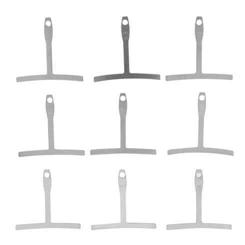 Luatoxry Guitar Action Gauge, 9Pcs Guitar String Height Gauge, Universal Guitar Radius Gauge