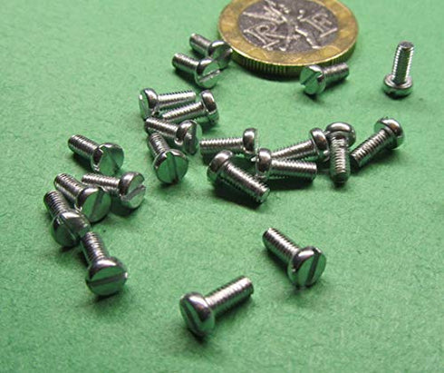 K-mac M2.5 .45 mm 6 mm 300 Zinc Plated Steel Cheese Head Slotted Machine Screws, Fully Threaded, x Thread Size x