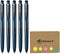 Signo RT1 Retractable Gel Ink Pen, 5-Pack Ultra Micro Point 0.28mm, Rubber Grip, Blue Black Ink, Sticky Notes Value Set