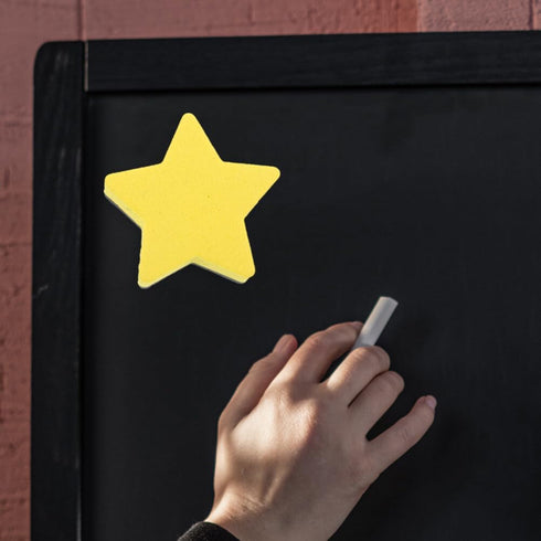 EXCEART Mini Magnetic Dry Erase Eraser, 15Pcs Star Shaped Chalkboard Cleansers, Reusable Whiteboard Wipes