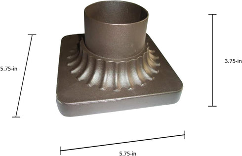 Designers Fountain 1916-ORB Outdoor Post Light Mounting Base, Oil Rubbed Bronze