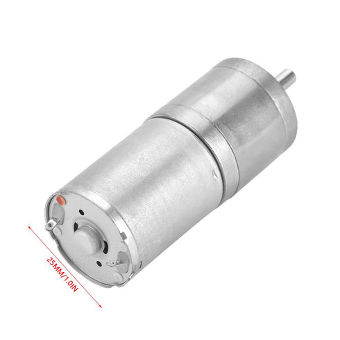 25GA-370 DC 12V Micro Motor, Speed Reduction Geared Motor for Electronic Lock, Outer Diameter 25 mm/1.0in, 200RPM