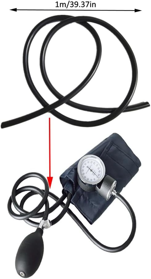DeaHea 2 Pack 3FT Set Manual Blood Pressure Air Hose Replacement Rubber Tube Air Tubing for Aneroid Sphygmomanometer