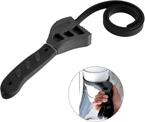 Oil Filter Spanner, Adjustable Plumbing Tool, Universal Strap Rubber Wrenches for Mechanics and Plumbers