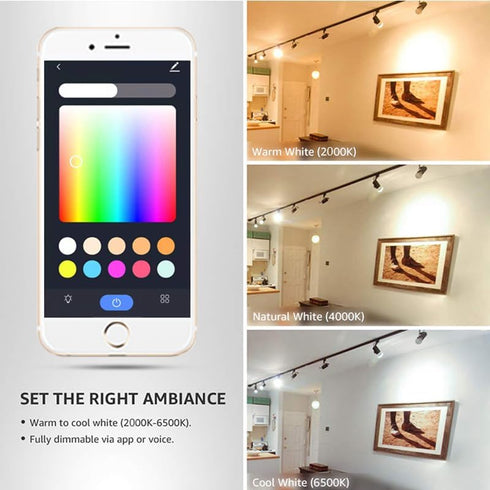ngnsky E14 Bulbs, 2Pack Tuya Bluetooth Smart RGBCW Candle LED Light Music Sync Color Changing, App Control