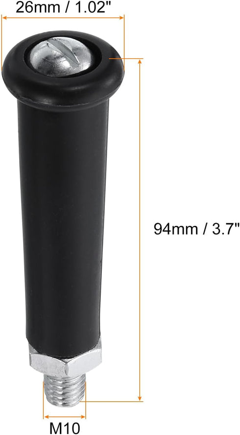 uxcell 1pcs Clamping Handles Screw Knobs Handle M10x15mm Threaded Plastic Metal Revolving Handle Grip