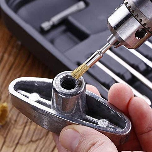 90 Pcs Wire Brushes Set, Rocaris Brass Wire Wheels Pen Brushes Kit Accessories for Rotary Tool