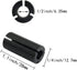 ITROLLE 2PCS 1/2 Inch 1/4 Inch to Router Collet Reduction Sleeve Tool Bit, Shank Reducer Reducing Bit, Black