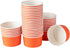 8-Ounce 50 Frozen Coppetta Dessert Cups, Disposable Ice Cream Cups - Lids Sold Separately, Sturdy, Orange Paper Yogurt