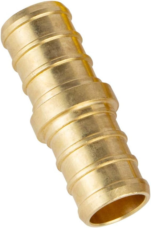 ISPINNER PEX Fittings, 1/2 inch Straight Coupling (6pcs), Degree Elbow (6pcs), PEX Tee (4pcs), Brass Barb Crimp Fittings