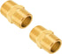 Brass Hex Nipple, 1/8" Male x 1/8" Male NPT, 2 Pack for Plumbing and Fittings
