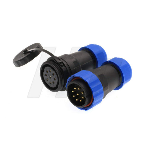 HangTon HE29 9 Pin Power Connector, Waterproof IP68 Circular Male Female Wire Cable Plug for Industrial Use