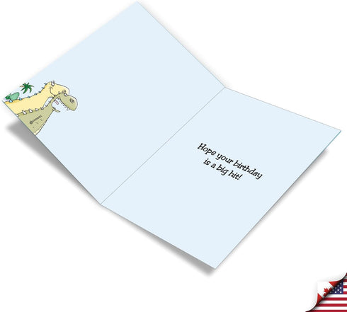 NobleWorks - Jumbo Funny Birthday Card with Envelope (8.5 x 11 Inch) - Make a Wish Humor Card J9735