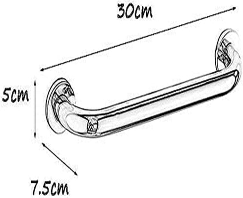 ALDEPO 30cm) Grab Bars Polished Chrome Brass for Bathroom, Wall Mounting Safety Rails for Bathtub, Balance and Fall