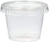 Plastic Disposable Portion Cups, Jello Shot Cup, 4 OUNCE, Package of 50 Cups with Lids