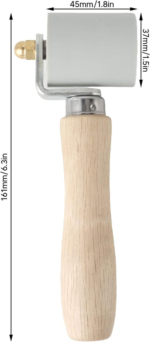 45mm Silicone Seam Roller, Ergonomic Hand Pressure Tool for PVC Roofing Tape, Gray Width 45mm/1.8in